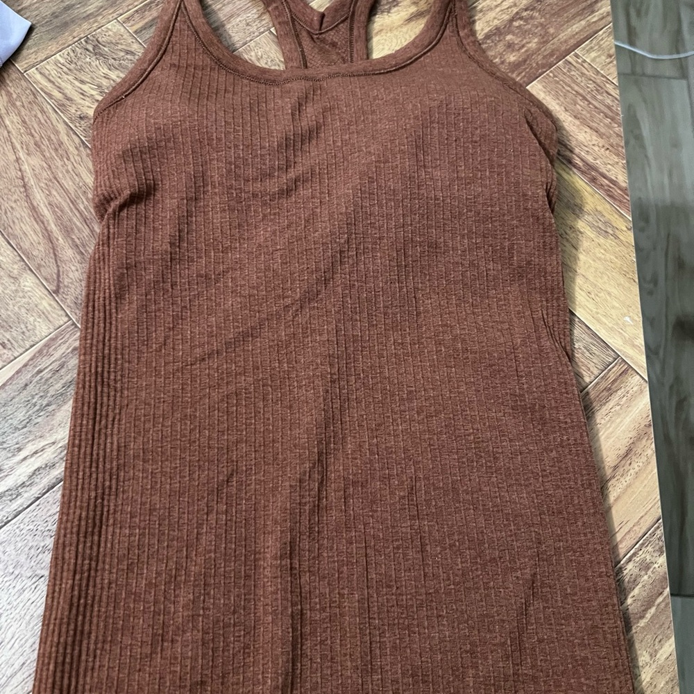 Lululemon Ribbed Brown Tank Top